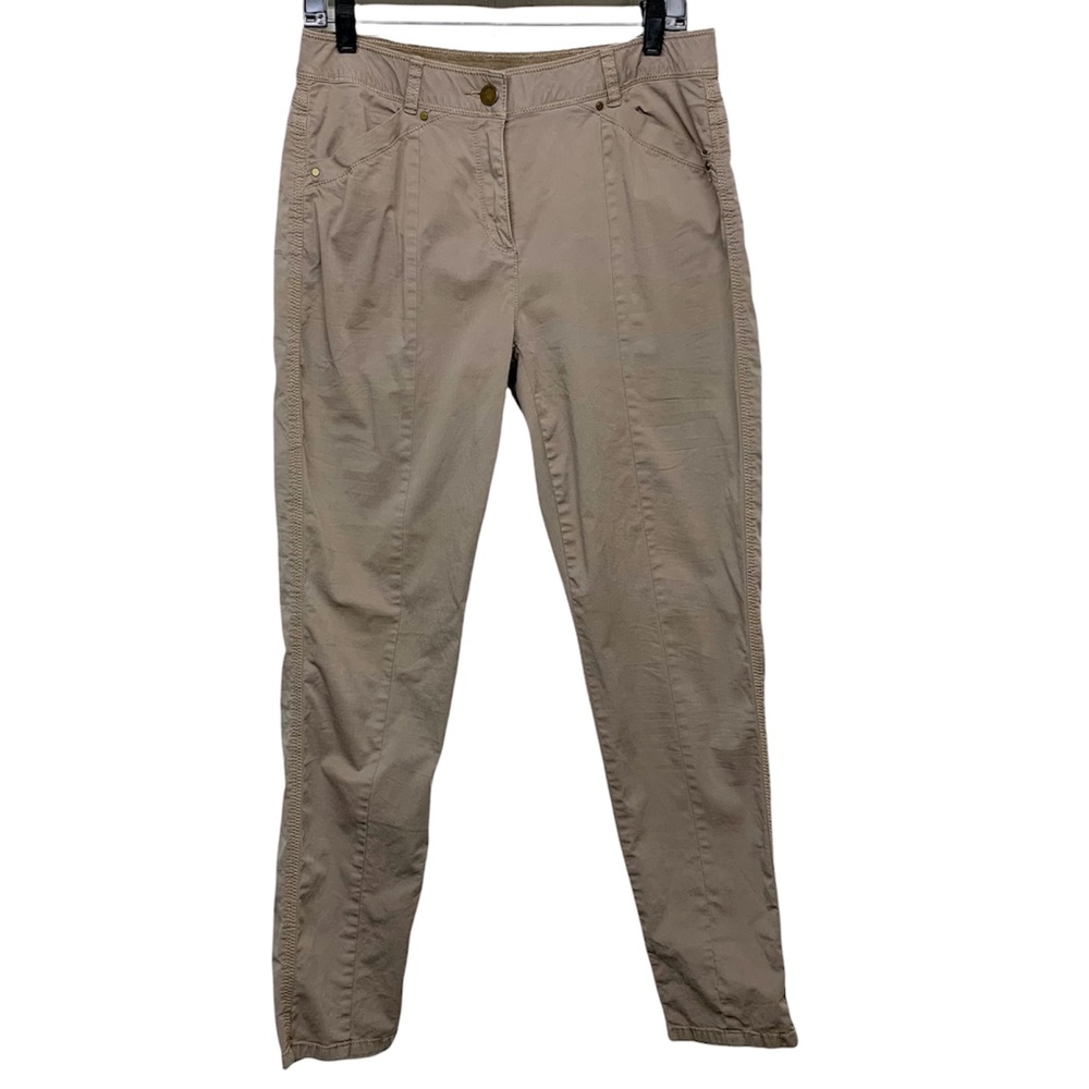 CHICO’S Khaki Elastic Waist Cotton Spandex Pants size 0.5